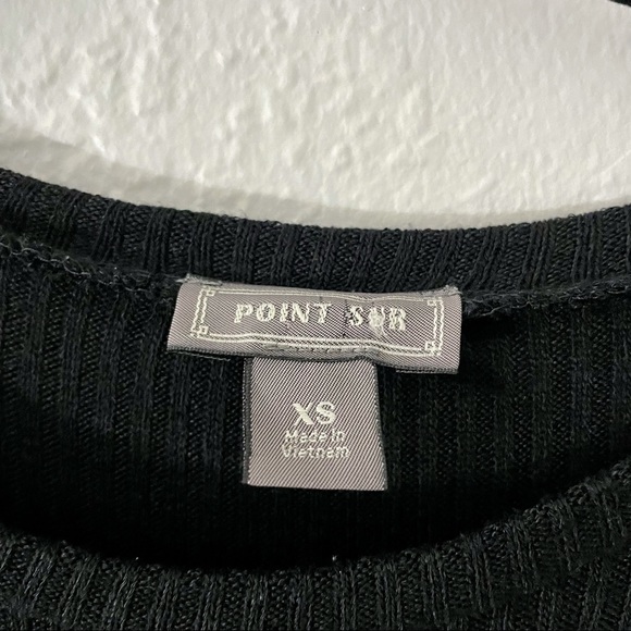 J. Crew Point Sur black ribbed tie tunic sweater - Picture 5 of 8